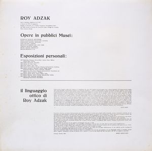 ADZAK ROY (1927 - 1987) : Cartella composta da n.6 fogli. Il linguaggio ottico.  - Asta ASTA 292 - ARTE MODERNA (VIRTUALE) - Associazione Nazionale - Case d'Asta italiane
