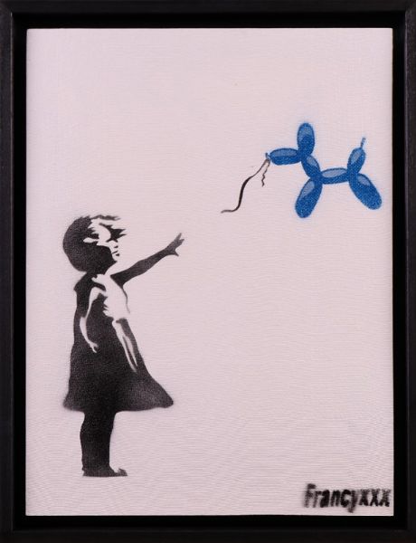 Banksy Girl with Koons Balloon  - Asta ARTE MODERNA, CONTEMPORANEA E GRAFICA PARTE I - Associazione Nazionale - Case d'Asta italiane