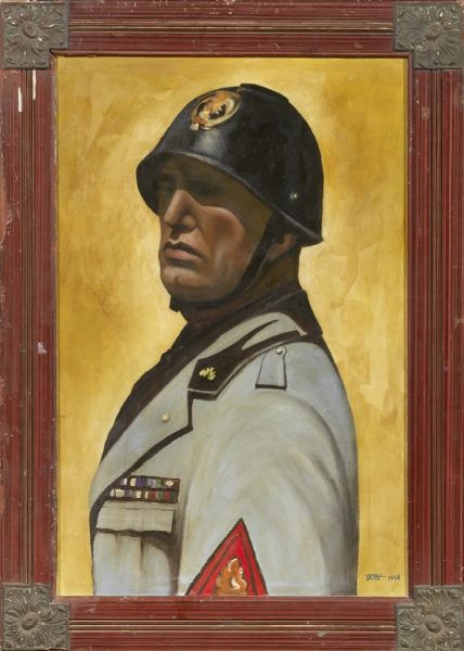 Ritratto di Benito Mussolini  - Asta ARTE MODERNA, CONTEMPORANEA E GRAFICA PARTE II - Associazione Nazionale - Case d'Asta italiane