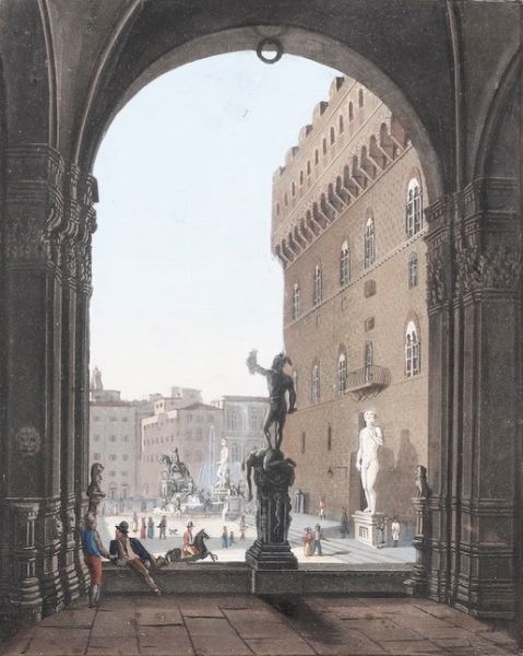 Veduta di Firenze  - Asta Antiquariato | Asta a Tempo - Associazione Nazionale - Case d'Asta italiane
