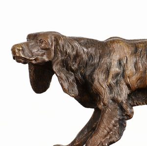 Piccola scultura in bronzo raffigurante cane, XX secolo  - Asta Antiquariato | Asta a Tempo - Associazione Nazionale - Case d'Asta italiane