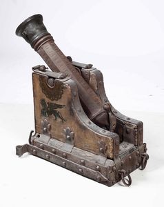 Cannone in ferro e legno  - Asta Antiquariato Selected | Asta a Tempo - Associazione Nazionale - Case d'Asta italiane