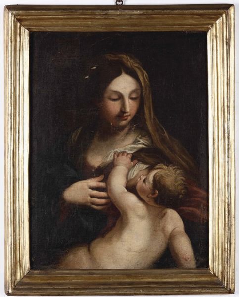 Madonna con Bambino  - Asta Dipinti Antichi | Asta a Tempo - Associazione Nazionale - Case d'Asta italiane