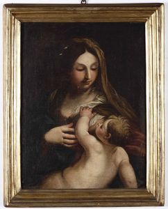 Madonna con Bambino  - Asta Dipinti Antichi | Asta a Tempo - Associazione Nazionale - Case d'Asta italiane