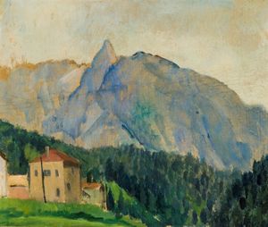 VIRGILIO GUIDI Roma 1891 - 1984 Venezia - Paesaggio montano 1931