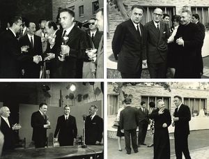 Pierluigi Praturlon : Federico Fellini, Premio Oscar "Otto1/2"  - Asta Fotografia: Under 1K - Associazione Nazionale - Case d'Asta italiane