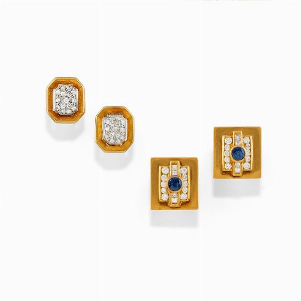 Due coppie di orecchini in oro giallo 18K  - Asta Jewelry Week / Gioielli, Orologi, Argenti e Monete - Associazione Nazionale - Case d'Asta italiane