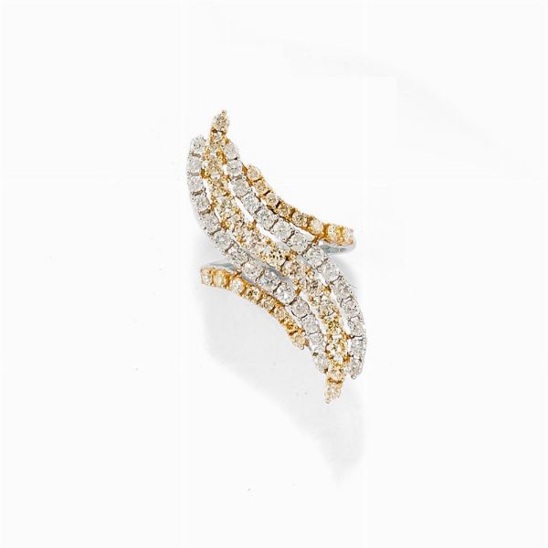 Anello in oro bicolore 18K  - Asta Jewelry Week / Gioielli, Orologi, Argenti e Monete - Associazione Nazionale - Case d'Asta italiane