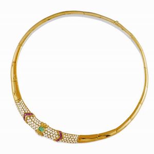Demi parure in oro giallo 18K  - Asta Jewelry Week / Gioielli, Orologi, Argenti e Monete - Associazione Nazionale - Case d'Asta italiane