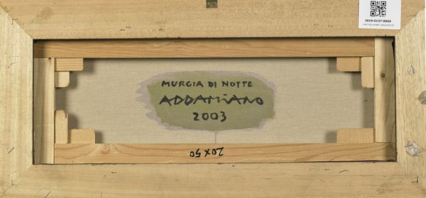 ADDAMIANO NATALE (n. 1943) : Murgia di notte.  - Asta ASTA 293 - ARTE MODERNA E CONTEMPORANEA (online) - Associazione Nazionale - Case d'Asta italiane