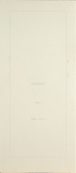 CALDERARA ANTONIO (1903 - 1978) : Cartella composta da n.6+1 fogli. La fine da significato al principio.  - Asta ASTA 293 - ARTE MODERNA E CONTEMPORANEA (online) - Associazione Nazionale - Case d'Asta italiane