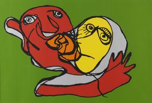 APPEL KAREL (1921 - 2006) - Putting green kiss.