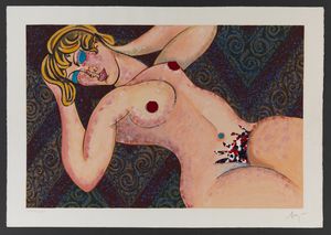 BAJ ENRICO (1924 - 2003) - Daprs Modigliani.