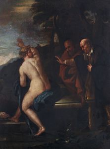 ARTISTA VENETO DEL XVII SECOLO - Susanna e i vecchioni.