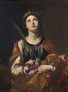 ARTISTA EMILIANO DEL XVII SECOLO - Santa Caterina d'Alessandria.