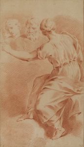MARATTA CARLO (1625 - 1713) - Attribuito a. Studio con figura di spalle.