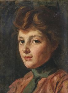 DE BLAAS EUGENE (1843 - 1931) - Ritratto femminile.