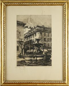 CASANOVA CARLO (1871 - 1950) - Piazza Fontana.