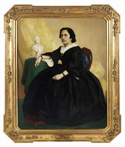 INGANNI ANGELO (1807 - 1880) - Ritratto di signora.