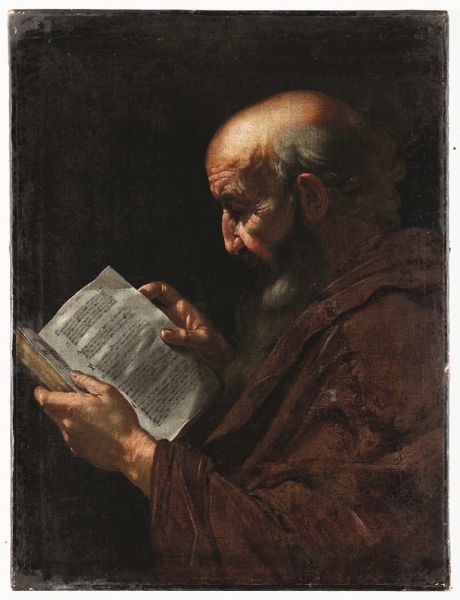 Figura di santo con libro  - Asta Dipinti Antichi - Associazione Nazionale - Case d'Asta italiane