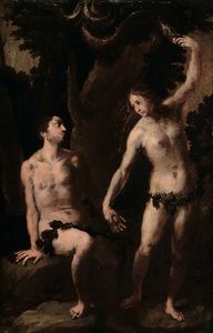 Van Haarlem Cornelis : Adamo ed Eva  - Asta Dipinti Antichi - Associazione Nazionale - Case d'Asta italiane
