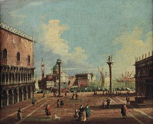 Veduta di Piazza San Marco a Venezia  - Asta Dipinti Antichi - Associazione Nazionale - Case d'Asta italiane