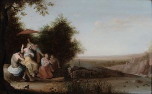 Willaerts Cornelis - Il ritrovamento di Mos  Giacobbe e Rachele