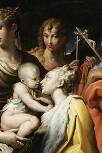 Vergine con Bambino, Santa Margherita, San Petronio, San Girolamo e San Michele  - Asta Dipinti Antichi - Associazione Nazionale - Case d'Asta italiane
