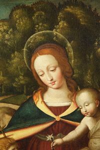 Madonna con Bambino e San Giovannino  - Asta Dipinti Antichi - Associazione Nazionale - Case d'Asta italiane