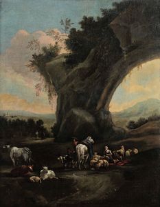 Paesaggi con pastori e armenti  - Asta Dipinti Antichi - Associazione Nazionale - Case d'Asta italiane