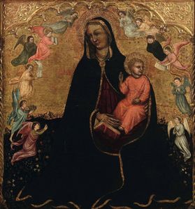 del Fiore Jacobello : Madonna con Bambino e angeli  - Asta Dipinti Antichi - Associazione Nazionale - Case d'Asta italiane