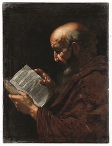 Figura di santo con libro  - Asta Dipinti Antichi - Associazione Nazionale - Case d'Asta italiane