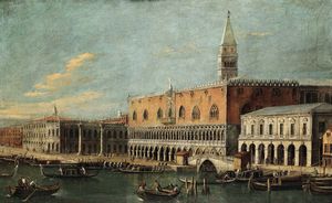 Carlevarijs Luca : Veduta di Venezia con Palazzo Ducale  - Asta Dipinti Antichi - Associazione Nazionale - Case d'Asta italiane