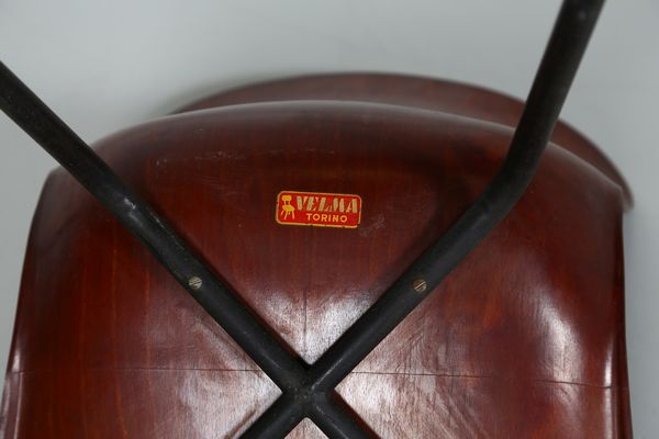 PAGHOLZ : Coppia di sedie modello 1507 4/II, anni 60. (2)  - Asta ASTA 295 - DESIGN (Banditore Virtuale) - Associazione Nazionale - Case d'Asta italiane