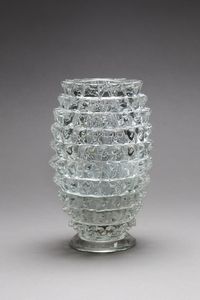BAROVIER ERCOLE (1889 - 1974) - Vaso in vetro rostrato, produzione Barovier & Toso anni '40.