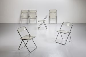 PIRETTI GIANCARLO (n. 1940) - Sei sedie modello Plia anni '70. (6)