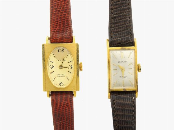 Due orologi da polso per donna Teriam in oro giallo  - Asta Orologi - Associazione Nazionale - Case d'Asta italiane