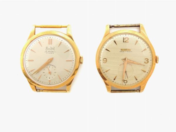 Due orologi da polso per uomo Bostol e Herodia in oro giallo  - Asta Orologi - Associazione Nazionale - Case d'Asta italiane