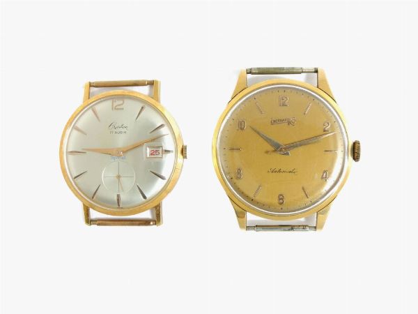 Due orologi da polso per uomo Eberhard & Co. e Creation Special in oro giallo  - Asta Orologi - Associazione Nazionale - Case d'Asta italiane