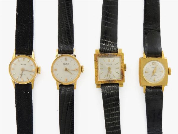 Quattro orologi da polso per donna Teriam in oro giallo  - Asta Orologi - Associazione Nazionale - Case d'Asta italiane