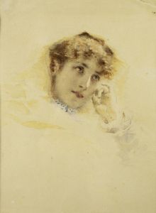 PITTORE ANONIMO Fine XIX secolo - Ritratto di donna