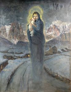 MARIO BERTOLA Torino 1880 - 1926 - Madonna della neve