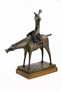 ALDO GRECO Catanzaro 1923 - Cavallo e cavaliere da verificare