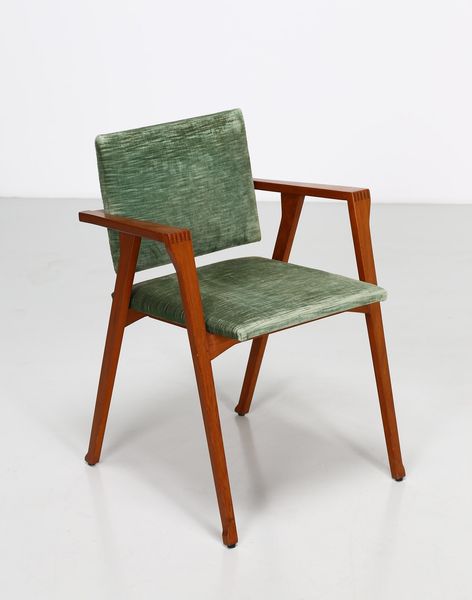 ALBINI FRANCO (1905 - 1977) : Coppia di sedie modello Luisa, produzione Poggi, 1950. (2)  - Asta ASTA 296 - FINE DESIGN (Tradizionale)  - Associazione Nazionale - Case d'Asta italiane