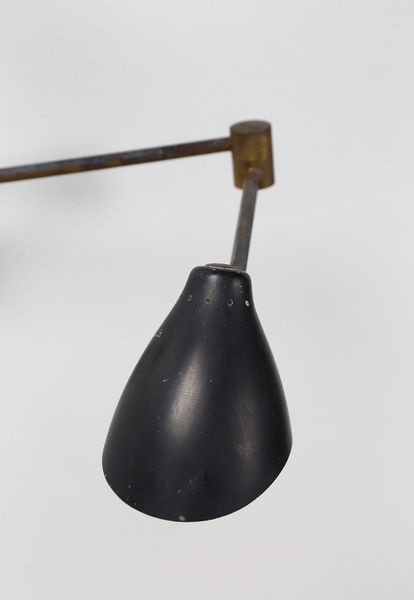 LELII ANGELO (1911 - 1979) : Coppia di lampade da parete, produzione Arredoluce anni '50. (2)  - Asta ASTA 296 - FINE DESIGN (Tradizionale)  - Associazione Nazionale - Case d'Asta italiane