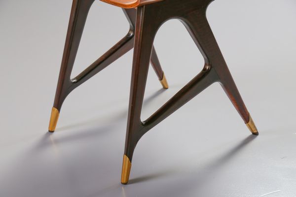 DOMUS NOSTRA : Coppia di sedie modello Uni Bologna anni '50. (2)  - Asta ASTA 296 - FINE DESIGN (Tradizionale)  - Associazione Nazionale - Case d'Asta italiane
