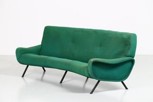 ZANUSO MARCO (1916 - 2001) - Raro divano, modello Lady curvato, anni '50