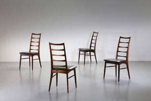 IB KOFOD-LARSEN : Quattro sedie produzione Faarup Mbelfabrik anni '60. (4)  - Asta ASTA 296 - FINE DESIGN (Tradizionale)  - Associazione Nazionale - Case d'Asta italiane