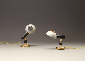 TORLASCO OSCAR (1934 - 2004) : Coppia di lampade da tavolo, produzione Lumi anni '50. (2)  - Asta ASTA 296 - FINE DESIGN (Tradizionale)  - Associazione Nazionale - Case d'Asta italiane