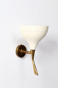 TORLASCO OSCAR (1934 - 2004) : Tre lampade da parete modello D12, produzione Lumen, anni '50. (3)  - Asta ASTA 296 - FINE DESIGN (Tradizionale)  - Associazione Nazionale - Case d'Asta italiane